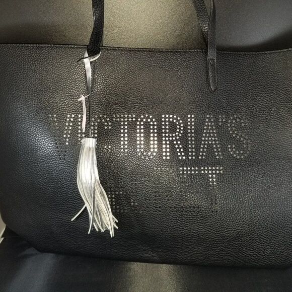 BRAND NEW BLACK VICTORIA SECRET TOTE BAG - Picture 4 of 16